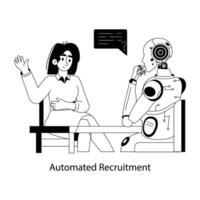 Trendy Automated Recruitment vector