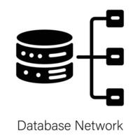 Trendy Database Network vector