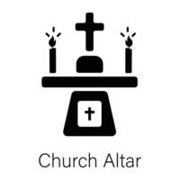 Trendy Church Altar vector