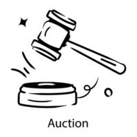 Trendy Auction Concepts vector