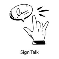 Trendy Sign Talk vector