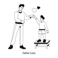 Trendy Father Love vector