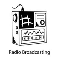 Trendy Radio Broadcasting vector