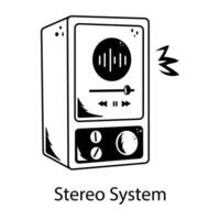 de moda estéreo sistema vector