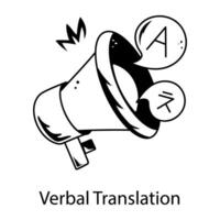 Trendy Verbal Translation vector