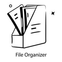 Trendy File Organizer vector