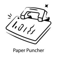 Trendy Paper Puncher vector