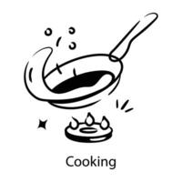 Trendy Cooking Concepts vector