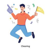 Trendy Cheering Concepts vector