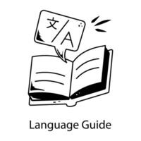 Trendy Language Guide vector
