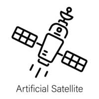 Trendy Artificial Satellite vector