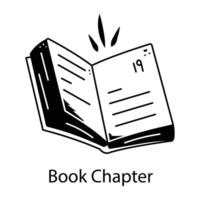 Trendy Book Chapter vector