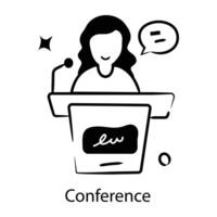 Trendy Conference Concepts vector