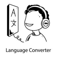 Trendy Language Converter vector