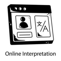 Trendy Online Interpretation vector