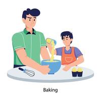 Trendy Baking Concepts vector