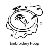 Trendy Embroidery Hoop vector