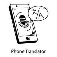 Trendy Phone Translator vector