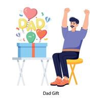 Trendy Dad Gift vector