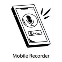 Trendy Mobile Recorder vector