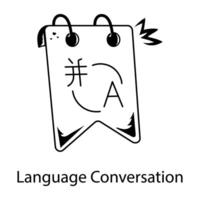 Trendy Language Conversation vector