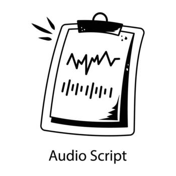 Trendy Audio Script vector