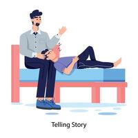 Trendy Telling Story vector