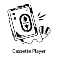 Trendy Cassette Player vector