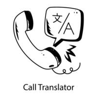 Trendy Call Translator vector