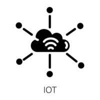 Trendy IOT Concepts vector