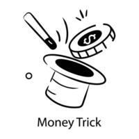 Trendy Money Trick vector