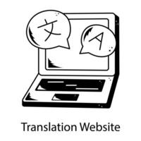 Trendy Translation Website vector