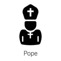 Trendy Pope Concepts vector