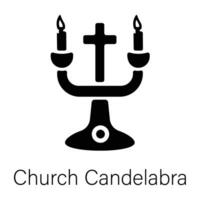 Trendy Church Candelabra vector