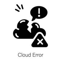 Trendy Cloud Error vector