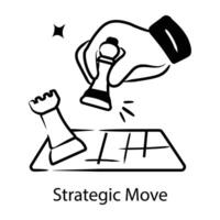 Trendy Strategic Move vector