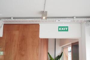 emergency exit door inside of a building photo