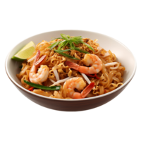 Gourmet Thai Experience Isolated Pad Thai on Transparent Surface png