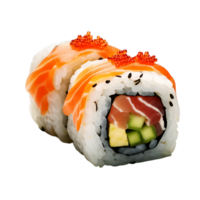 Elegant Sushi Presentation Isolated Maki Sushi on Transparent Background png