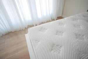 Background of comfortable mattress, top view photo