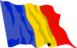 Romania flying flag png