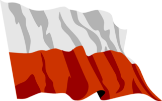 Pologne en volant drapeau png