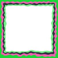 Abstract frame shape design green, pink and white color for web banner image or picture and text copy space. vector