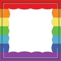 Rainbow and white background color with stripe line shape. Suitable for social media post and web internet ads. Template layout. Frame, boarder for text, picture, advertisement. Empty space. vector