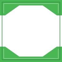 Green and white background color with stripe line shape. Suitable for social media post and web internet ads. Template layout. Frame, boarder for text, picture, advertisement. Empty space. vector