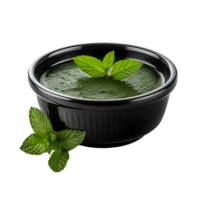 culinario artesanía claro antecedentes cuenco con menta salsa png