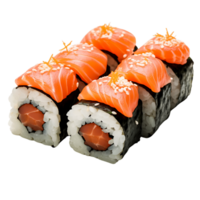 Salmon Nigiri Elegance Isolated Sushi with Transparency png