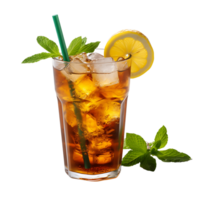 Refreshing Ice Tea Isolated on Transparent Background png