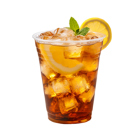 Cold and Crisp Refreshment Clear Background Ice Tea png