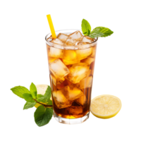 Chilled Drink Delight Ice Tea on Clear Background png